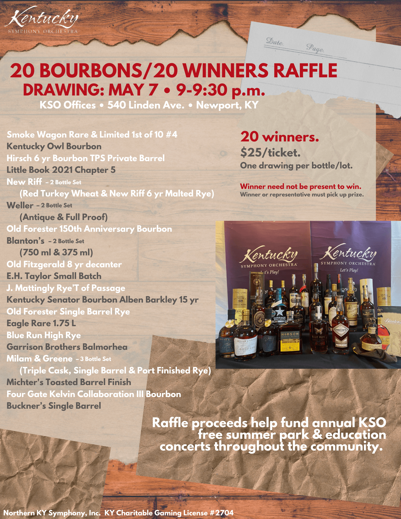 Bourbon Raffle Kentucky Symphony Orchestra